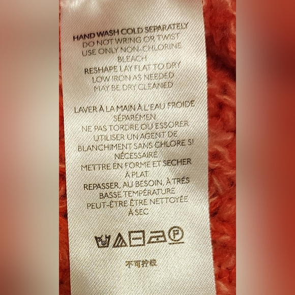 Anthropologie Women's V-Neck Honore Pullover Sweater, Wool, Raspberry, S… - Picture 10 of 13